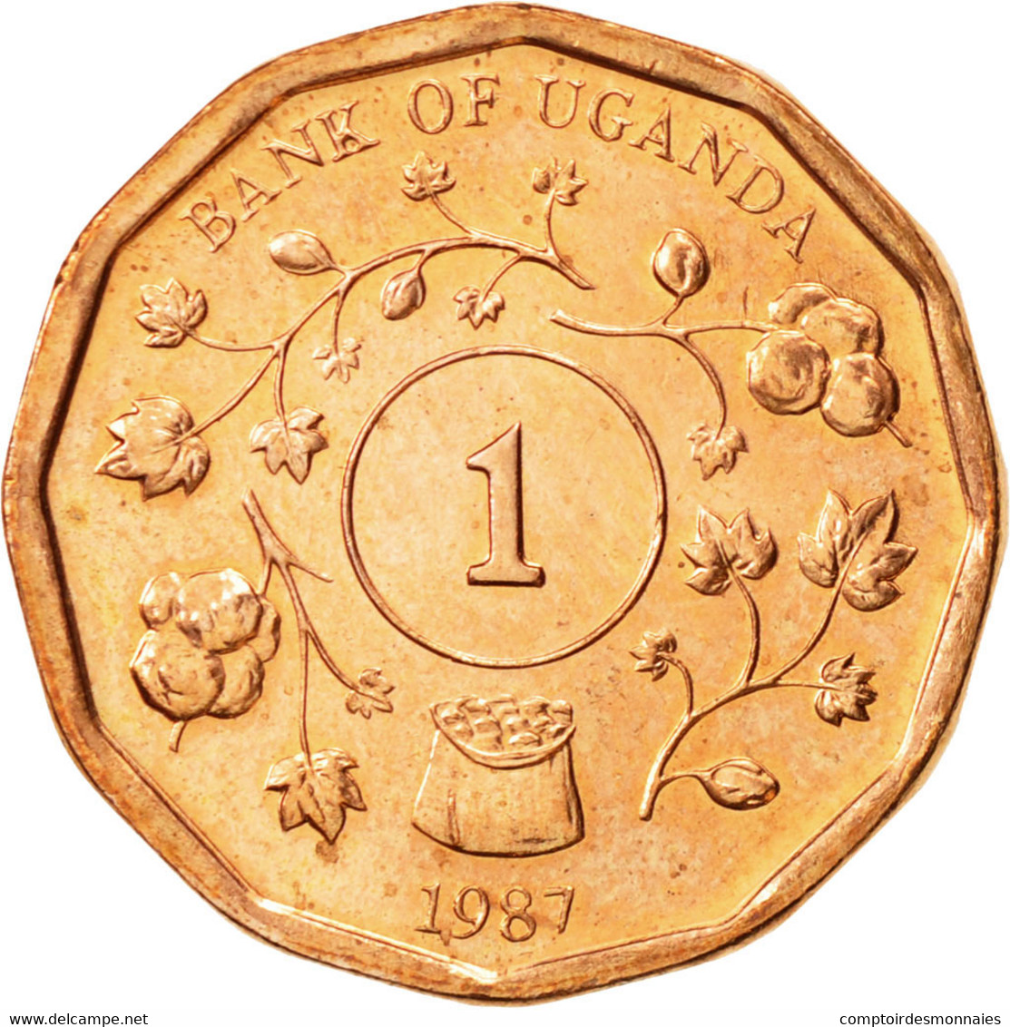 Monnaie, Uganda, Shilling, 1987, SPL, Copper Plated Steel, KM:27 - Uganda