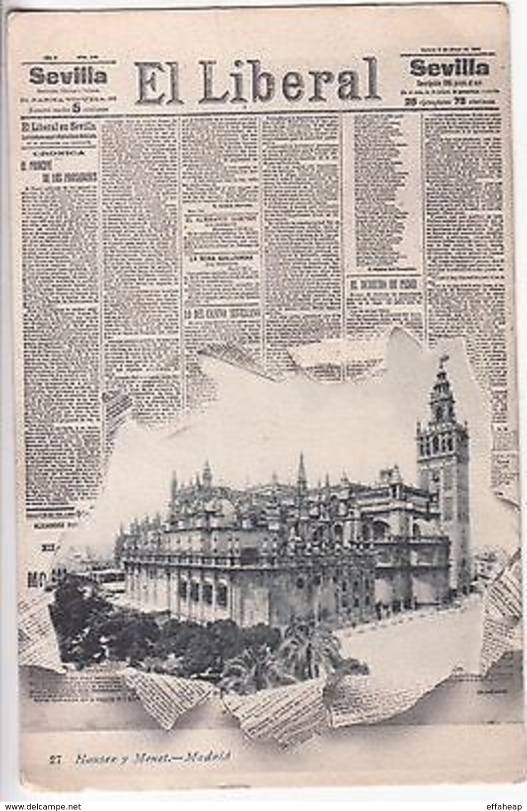 Spain: Madrid - El Liberal Newspaper Postcard To Clapham, London - Other & Unclassified