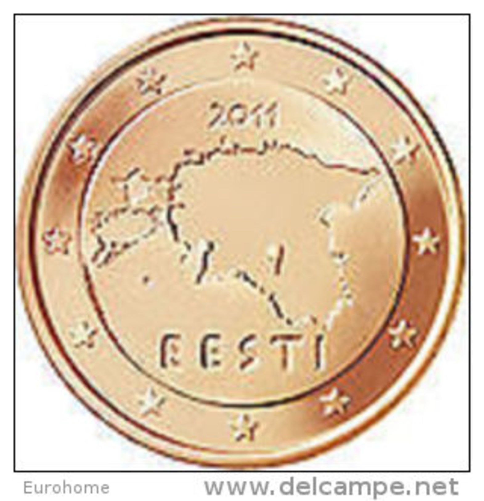 Estonia 2011      2 Cent   UNC Uit De Rol  UNC Du Rouleaux  !! - Estonia