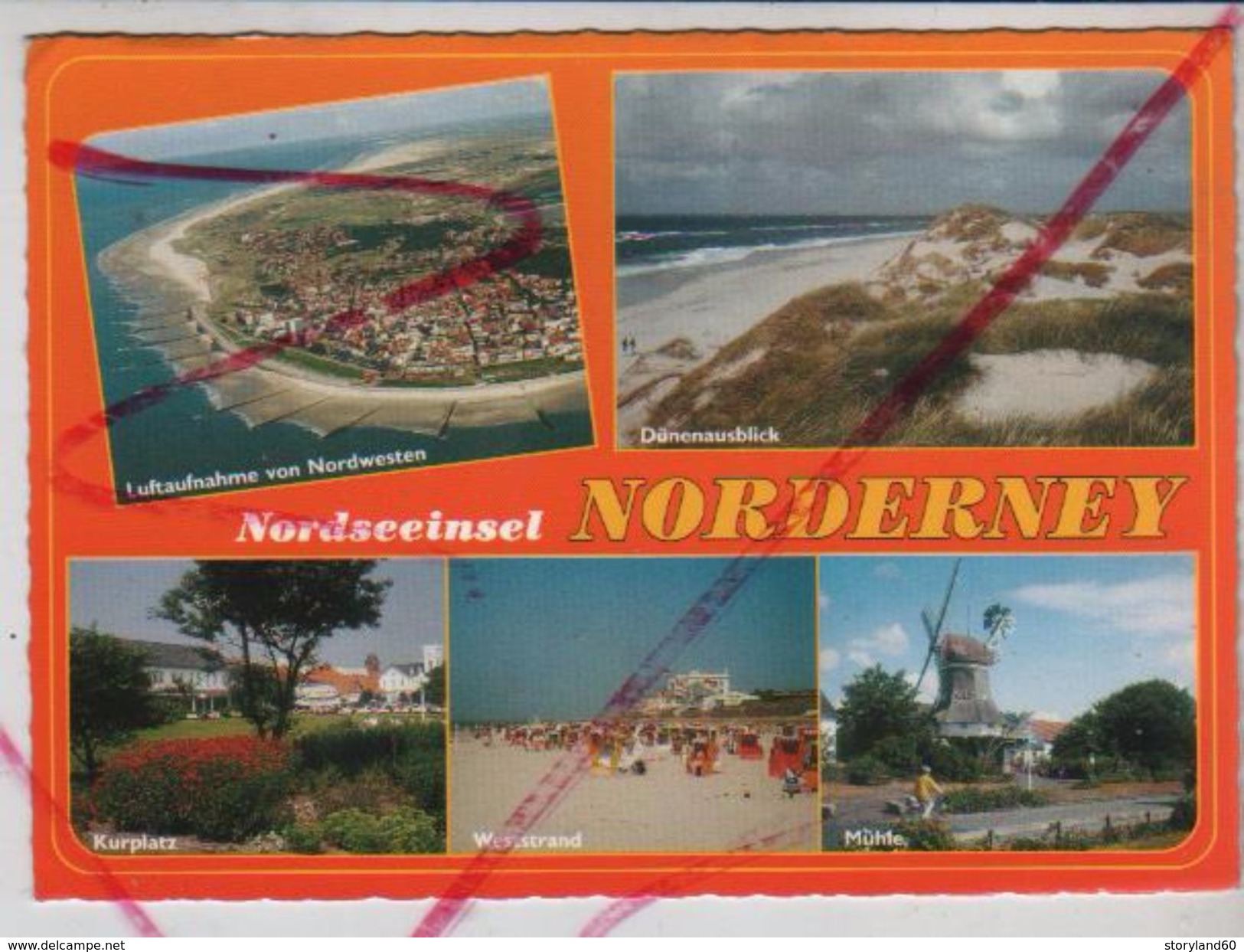 Cpm St003181 Nordseeheilbad Norderney 5 Vues Situées Sur Carte - Norderney