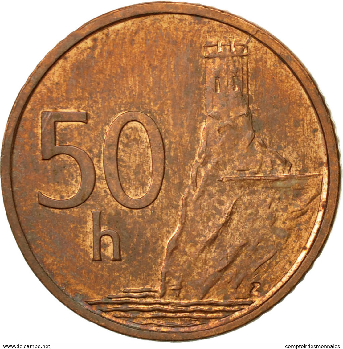 Monnaie, Slovaquie, 50 Halierov, 1998, TTB, Copper Plated Steel, KM:35 - Slovakia