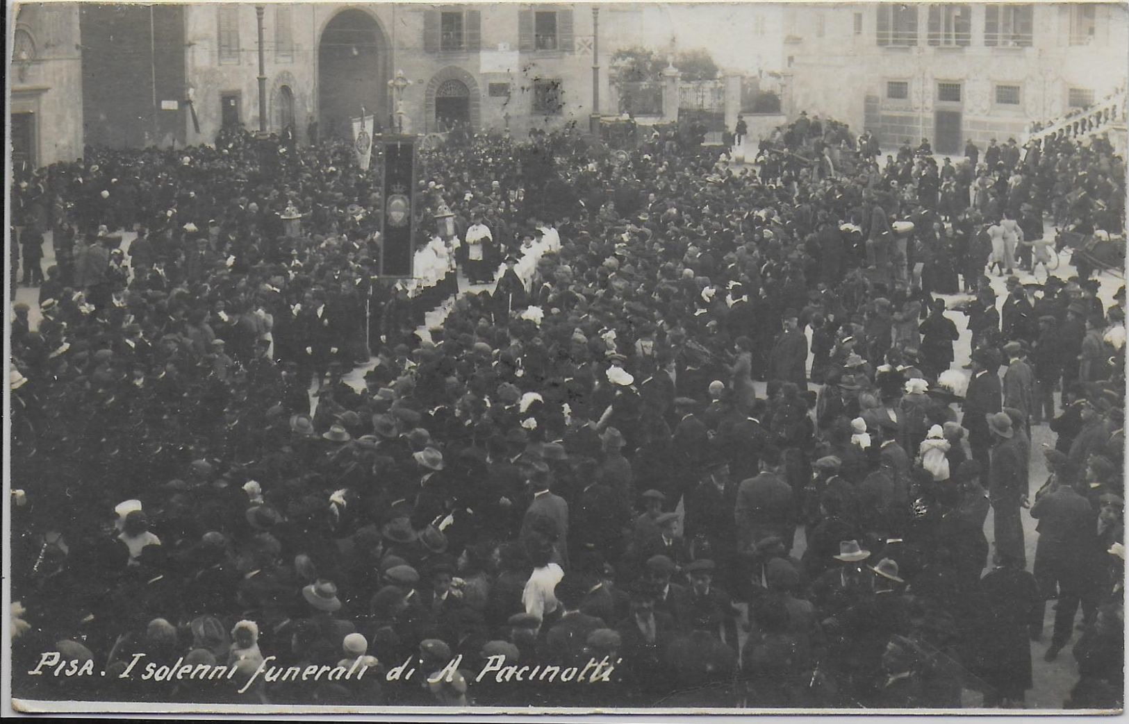 PISA : I SOLENNI FUNERALI DI A. PACINOTTI   (^)(^)(^) - Pisa