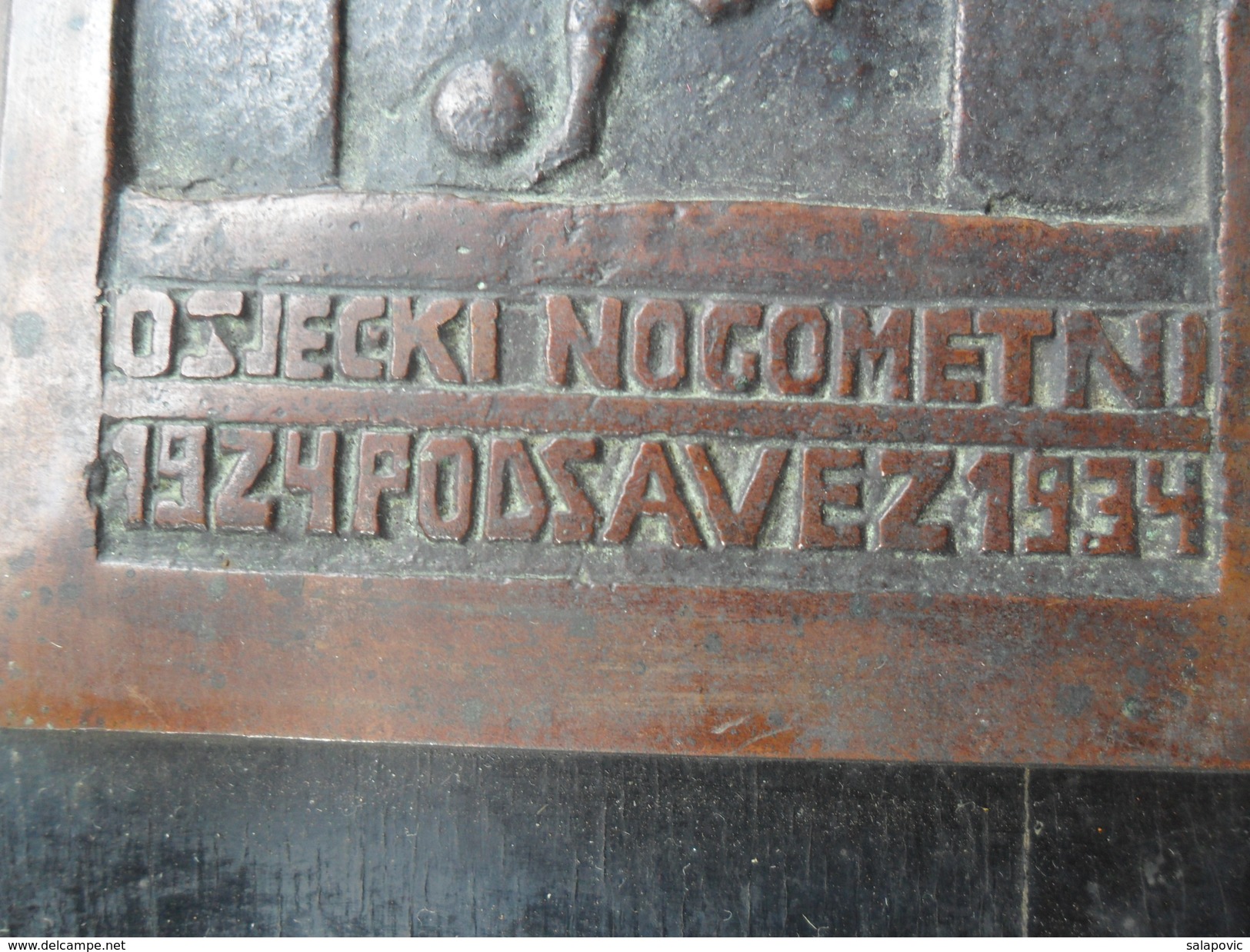 PLAQUE, PLAKETA OSJECKI NOGOMETNI PODSAVEZ 1924 - 1934 FOOTBALL CLUB OSIJEK CROATIA, RRARE - Other & Unclassified