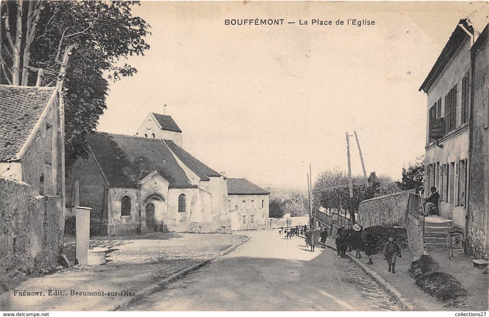 95-BOUFFEMONT- LA PLACE DE L'EGLISE - Bouffémont