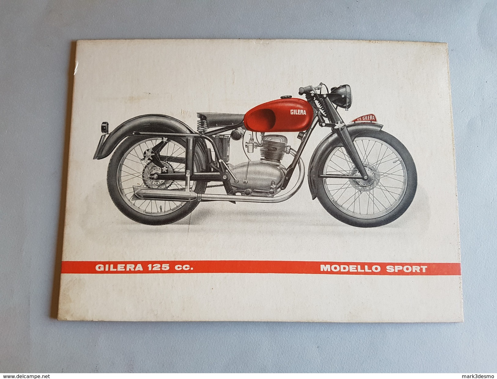 GILERA Motoleggera 125 Sport 1952 Locandina Poster Concessionari Originale Affiche Original Genuine Factory Poster - Moto