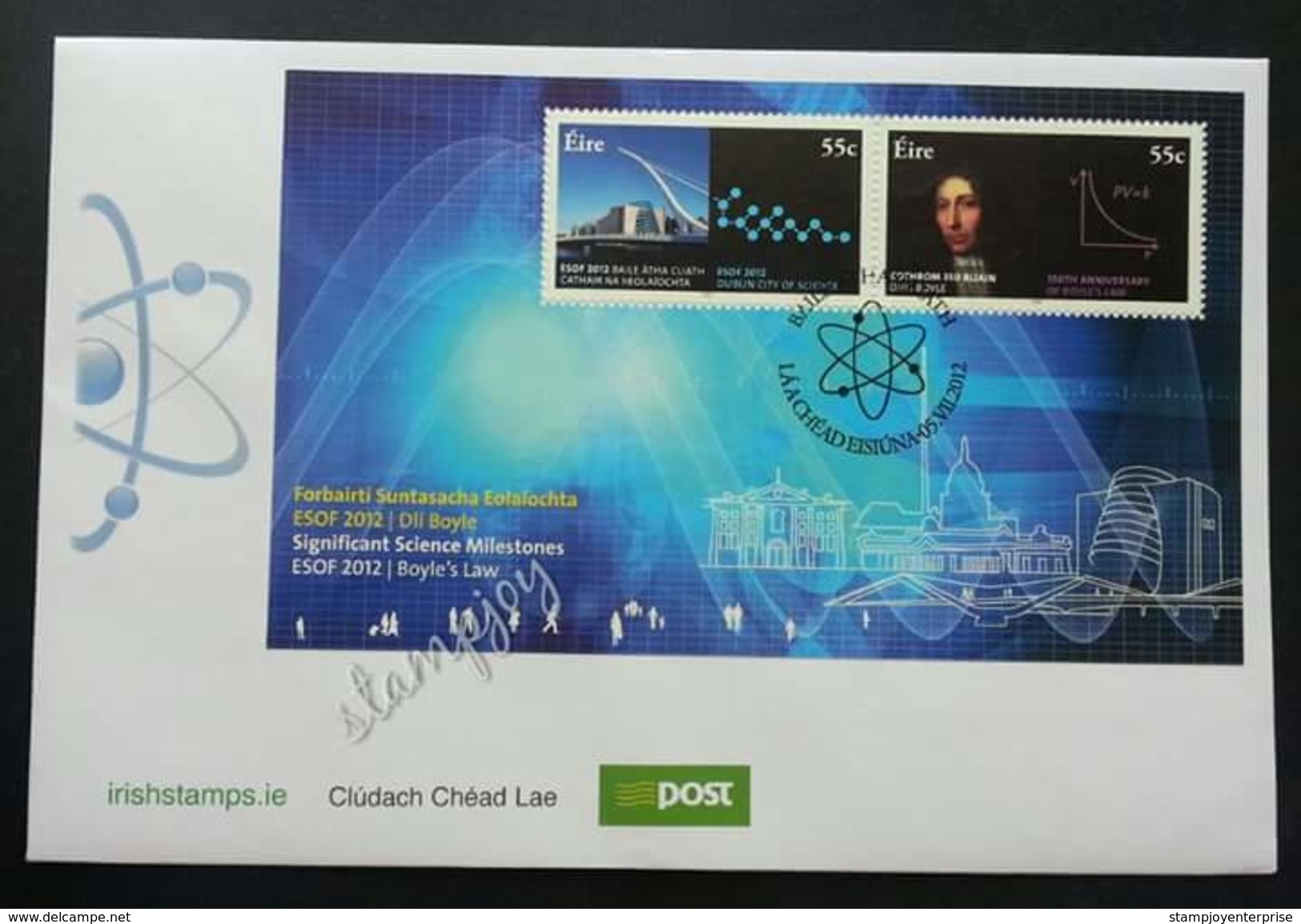 Ireland Significant Science Milestones 2012 Atom Technology (miniature FDC) - Covers & Documents