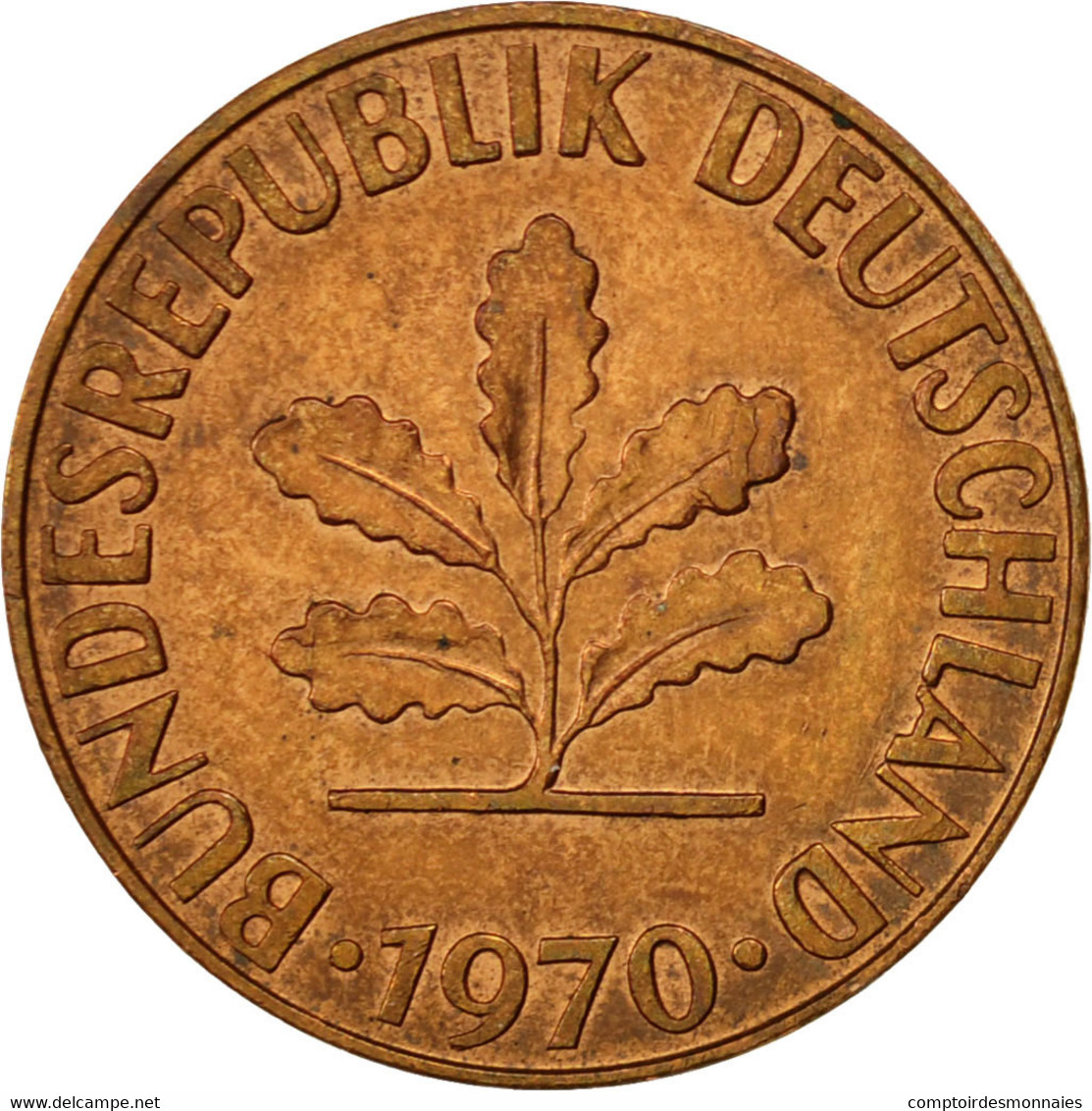 Monnaie, République Fédérale Allemande, 2 Pfennig, 1970, Hambourg, TTB - 2 Pfennig