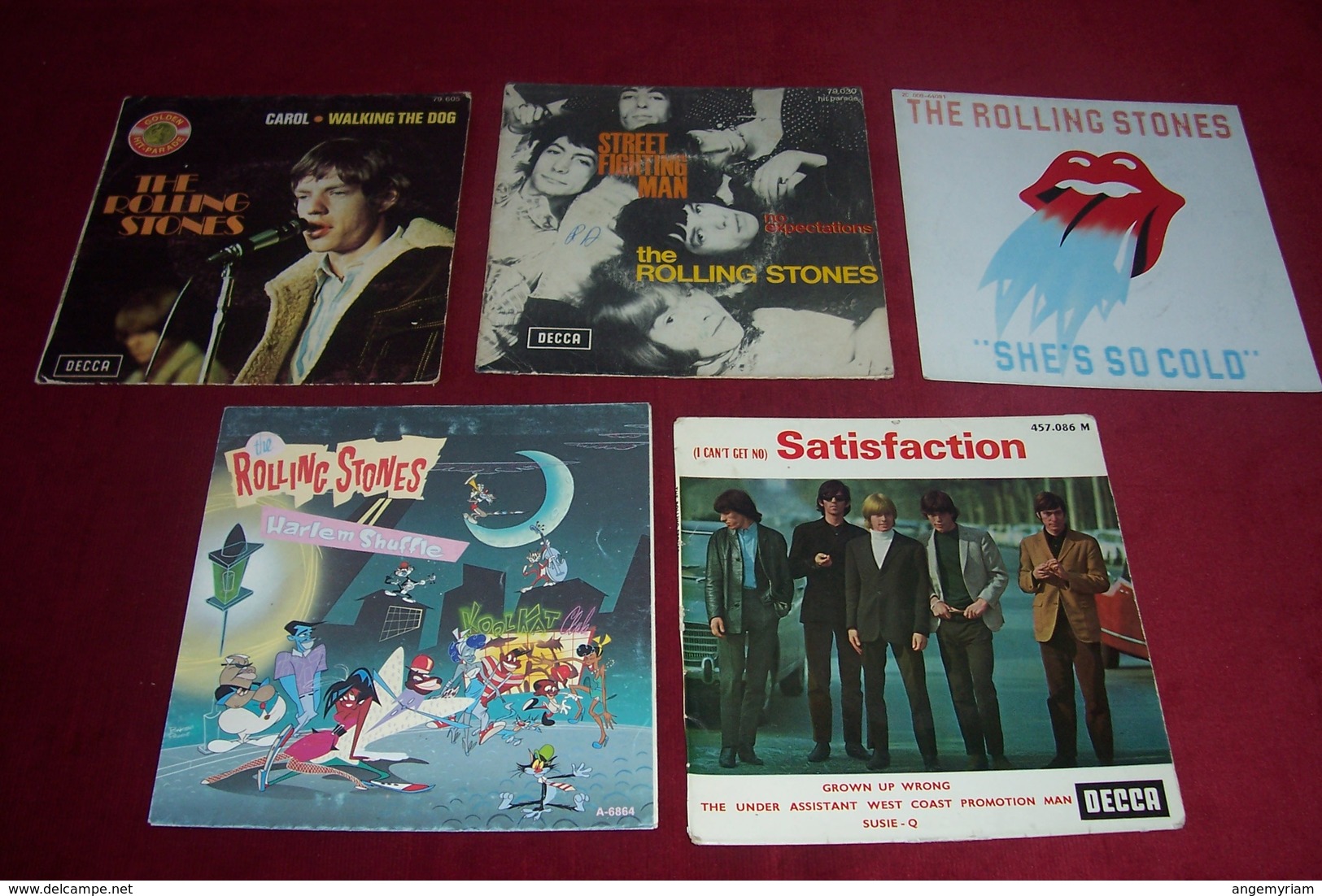 LOT DE 10 POCHETTES DE DISQUES VINYLES D'EPOQUE  DES THE ROLLING STONES   °°°  SANS LES VINYLES  POCHETTE SEULE - Collections