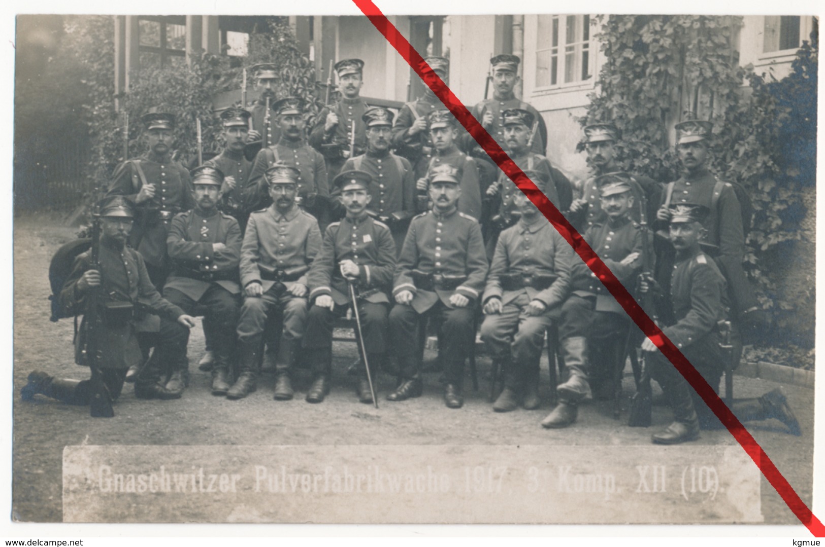 Doberschau-Gaußig - Gnaschwitz - Pulverfabrik Wache 1917 - 3. Kompanie - Wachmannschaft Landwehr Landsturm - Bautzen