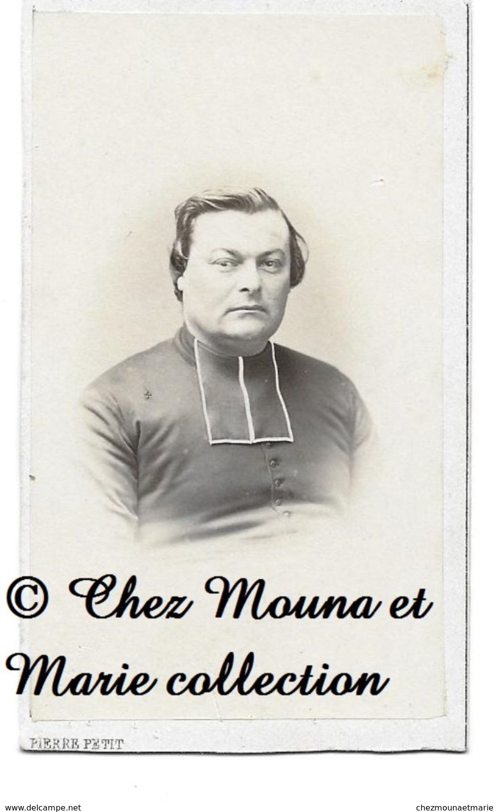 MONSIEUR SALOMON CURE DE NUITS - RELIGIEUX - CDV PHOTO PETIT A PARIS - DOCUMENT ANCIEN - GENEALOGIE - Personnes Identifiées