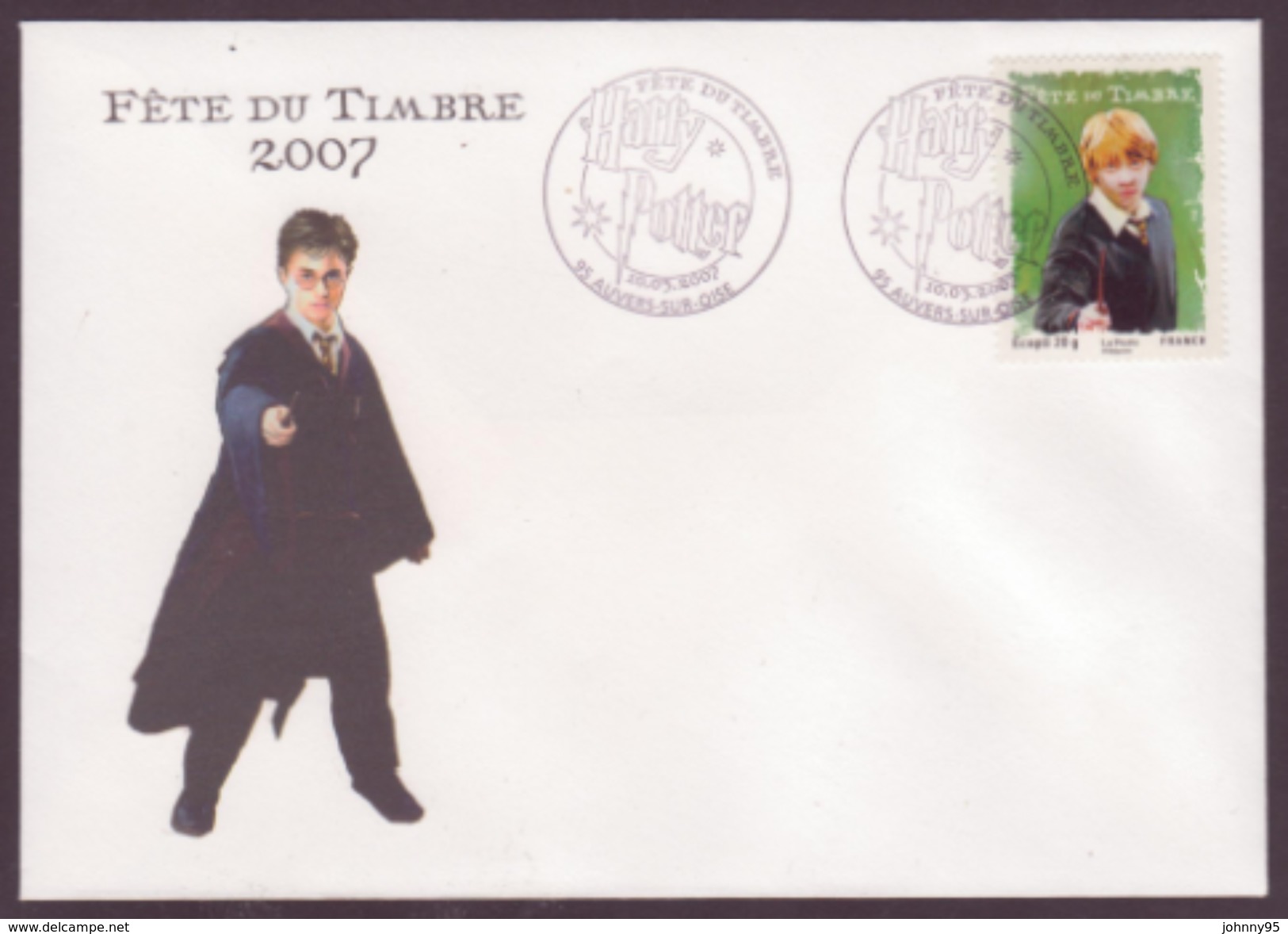 Année 2007 - N° 4024 à 4026 - Fête Du Timbre : Harry Potter - 3 Env. 1er Jour - Obl. Auvers S/Oise (95) 10-03-2007 - 2000-2009