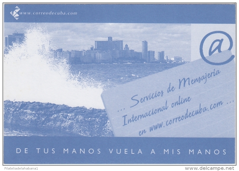 2002-EP-32 CUBA 2002 POSTAL STATIONERY. Ed.71a. INTERNET SPECIAL CARD. VISTA DEL MALECON DE LA HABANA UNUSED - Covers & Documents