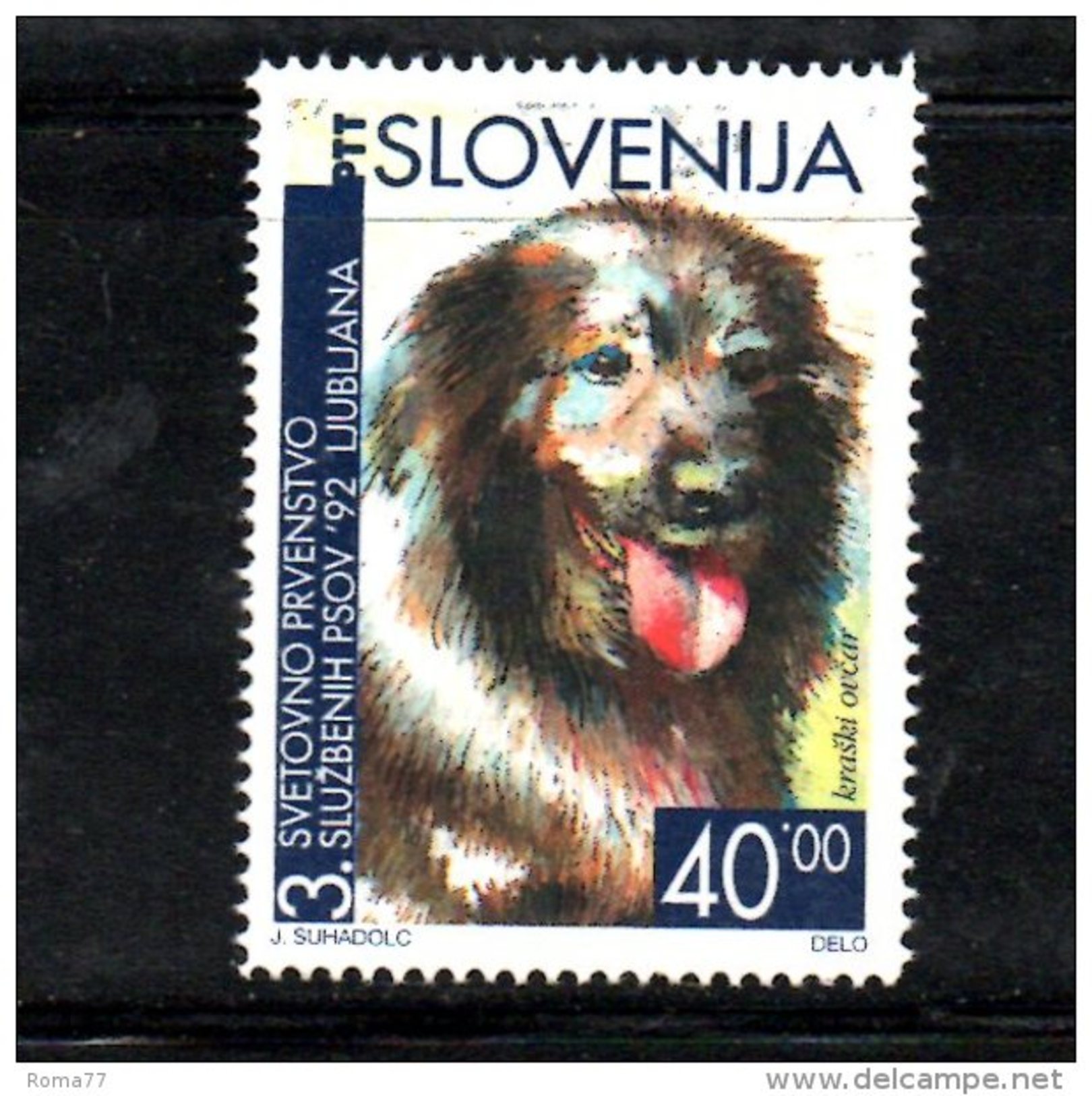 W672 - SLOVENIA , Serie Unificato N. 29 ***  MNH .  Cane Dog - Eslovenia