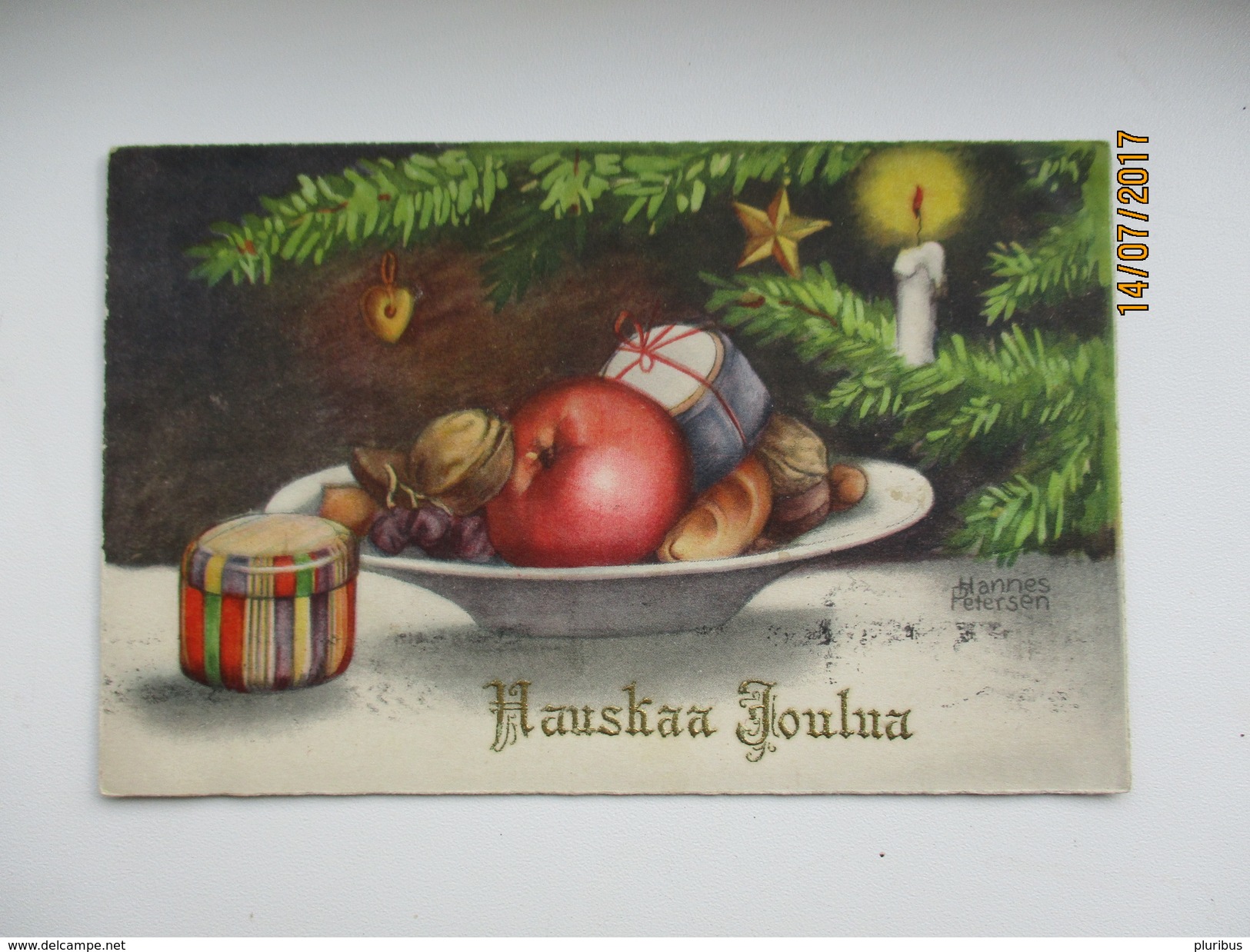 HANNES PETERSEN , CHRISTMAS SCENE  , OLD POSTCARD   ,  0 - Petersen, Hannes