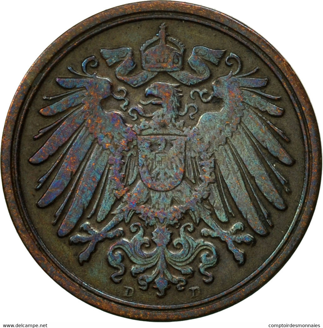 Monnaie, GERMANY - EMPIRE, Wilhelm II, Pfennig, 1906, Munich, TB+, Cuivre, KM:10 - 1 Pfennig