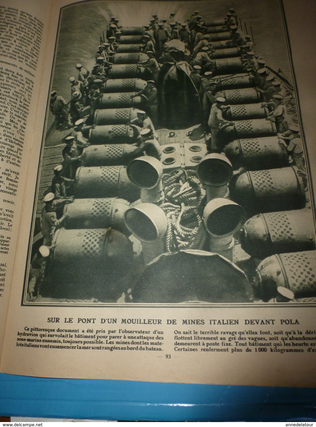 1917 J'AI VU:Le dresseur d'aigles;La saucisse blessée;Mouilleur de mine italien près POLA;Les artilleurs ;Fort de Vaux