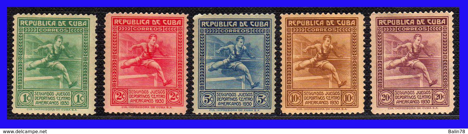 930 - Cuba Sc. 299/303 - II Juegos Deportivos Centroamericanos - Ver Scan Reverso - CU- 034 - Neufs