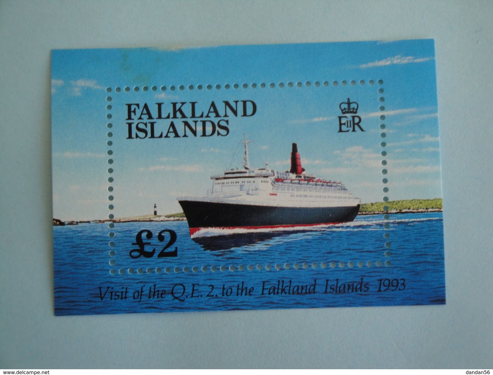 1993  Falkland Yvert BF 10 **  Bateaux Ships Scott Xx Michel B 10  SG Ms 675  Queen Elisabeth II - Falkland