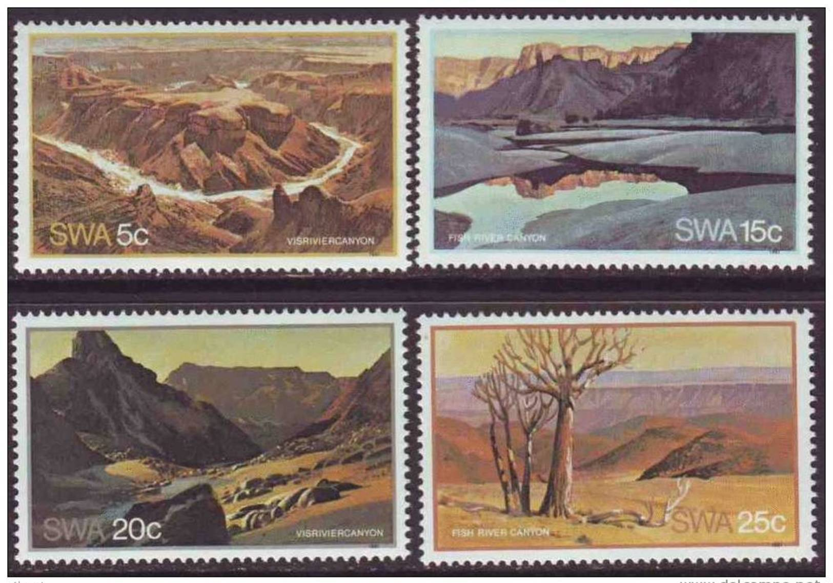 D90819 South West Africa 1981 GEOLOGY MOUNTAINS CANYON MNH Set - SWA Namibia Namibie - Namibië (1990- ...)