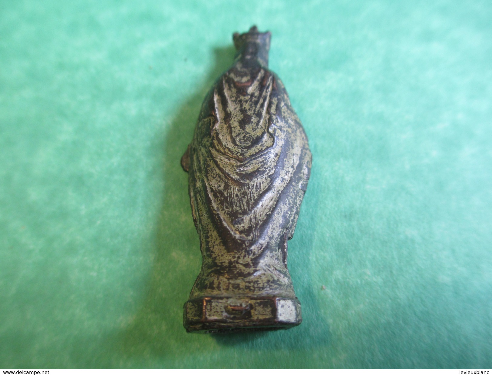 Petite Statuette Religieuse De Protection/Vierge Couronnée/Lourdes ?  / 4,5 Cm /Mi XIXème Siècle     CAN368 - Religion &  Esoterik