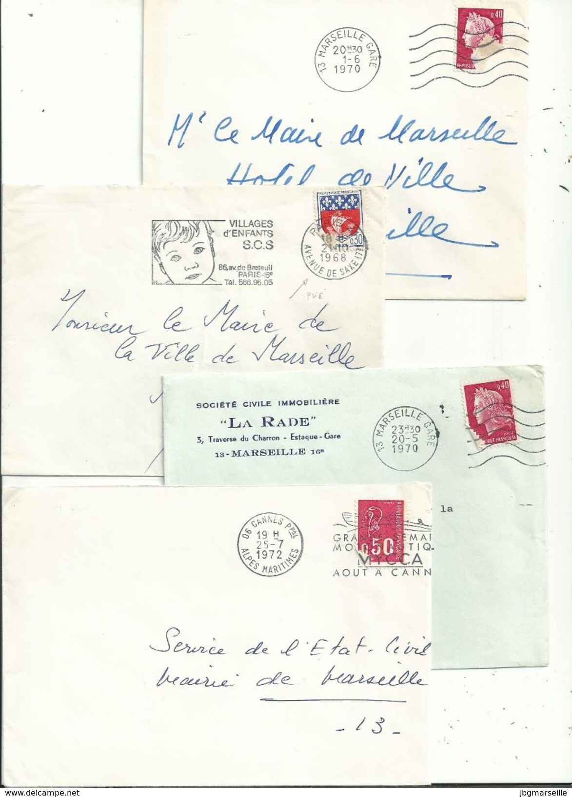 4 L  Avec Timbres Pliés à L'oblitération .........à Voir........ - Storia Postale