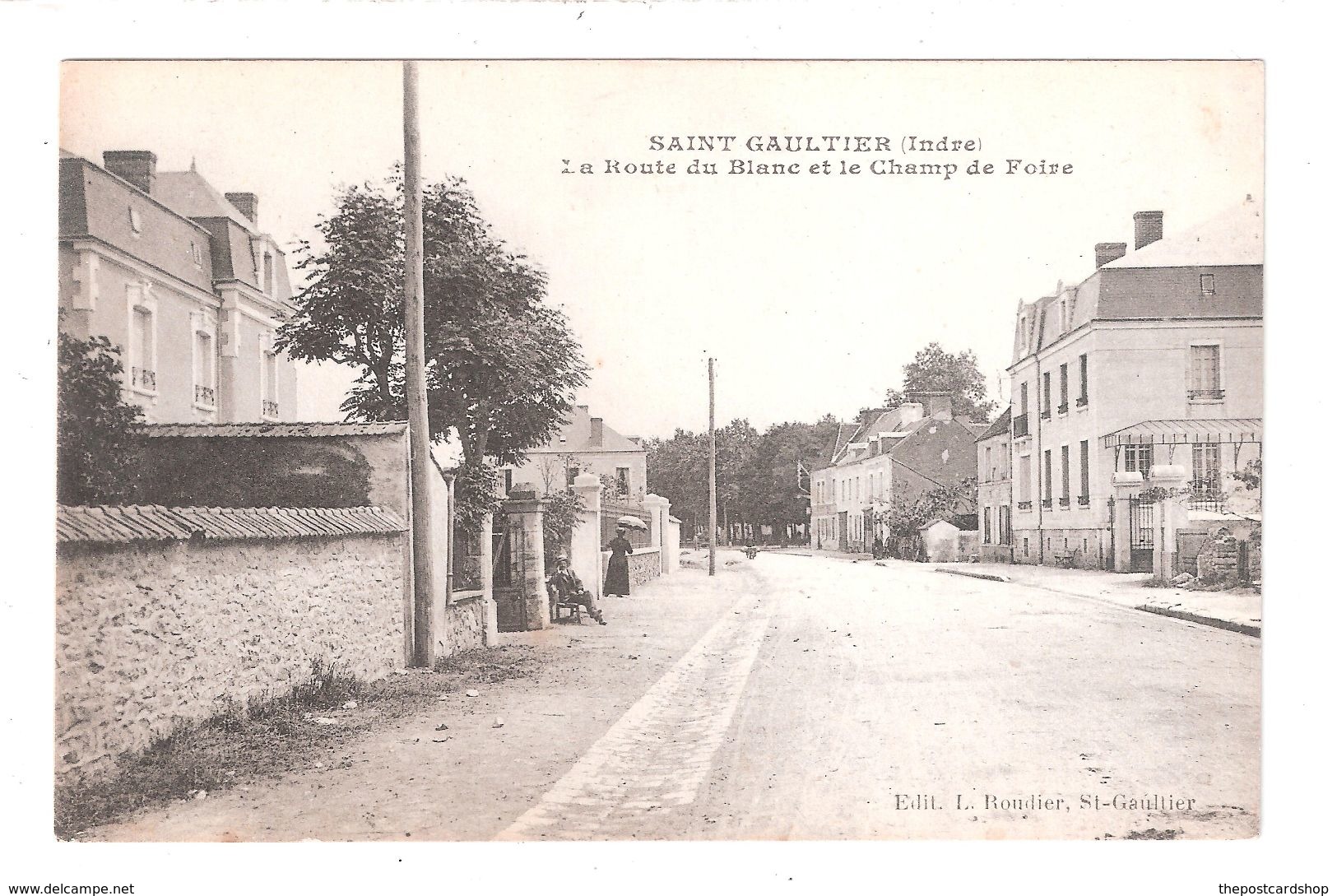 CPA 36 SAINT-GAULTIER ROUTE DU BLANC ET LE CHAMP DE FOIRE Achatez Immédiat - Autres & Non Classés