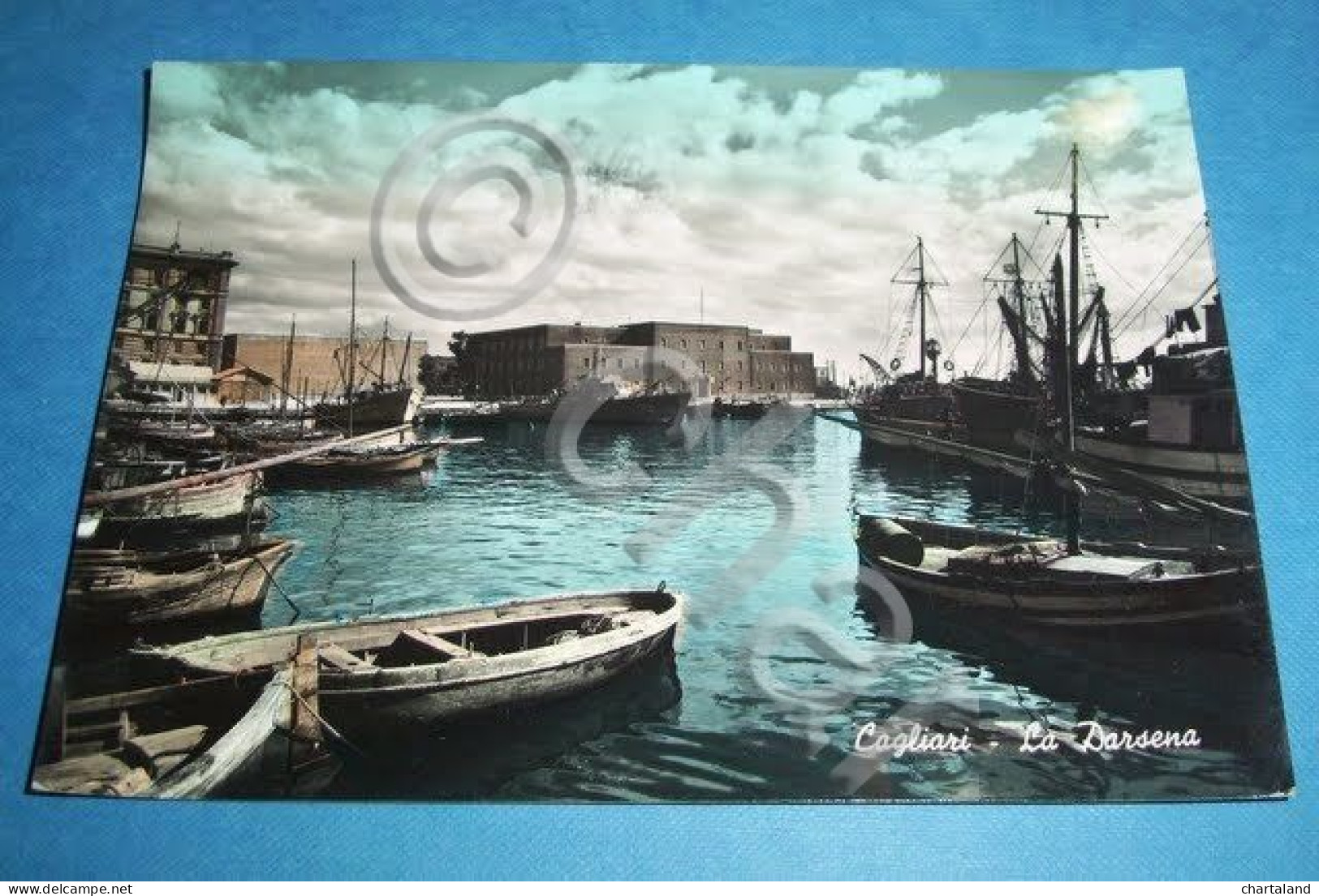 Cartolina Cagliari - La Darsena 1953 - Cagliari