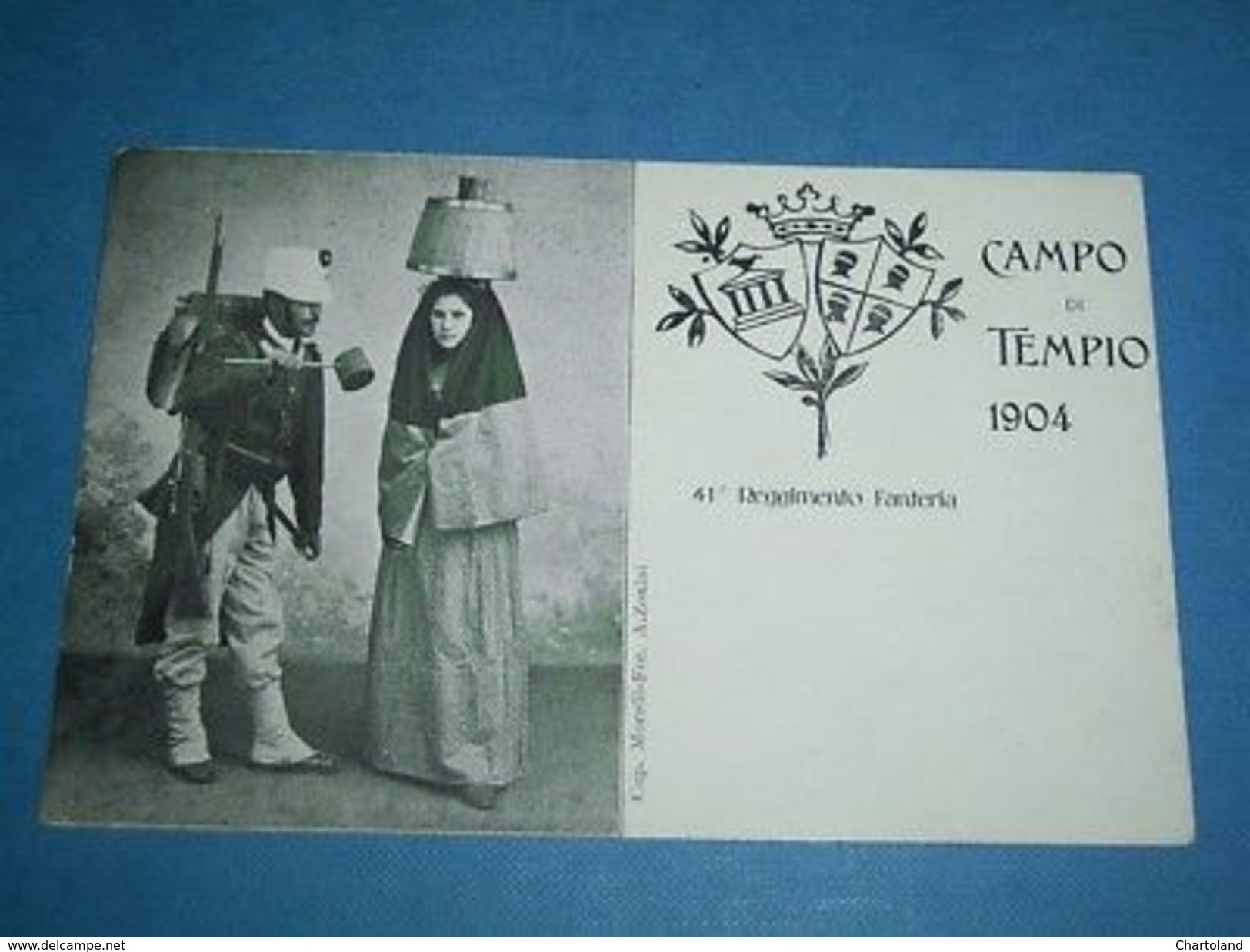 Cartolina Campo Di Tempio 41° Reggimento Fanteria 1904 - Cagliari