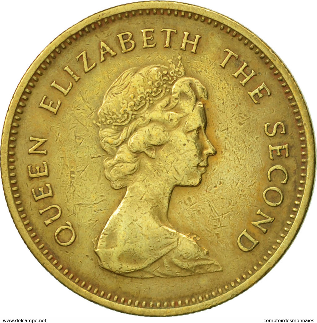 Monnaie, Hong Kong, Elizabeth II, 50 Cents, 1977, TTB, Nickel-brass, KM:41 - Hong Kong