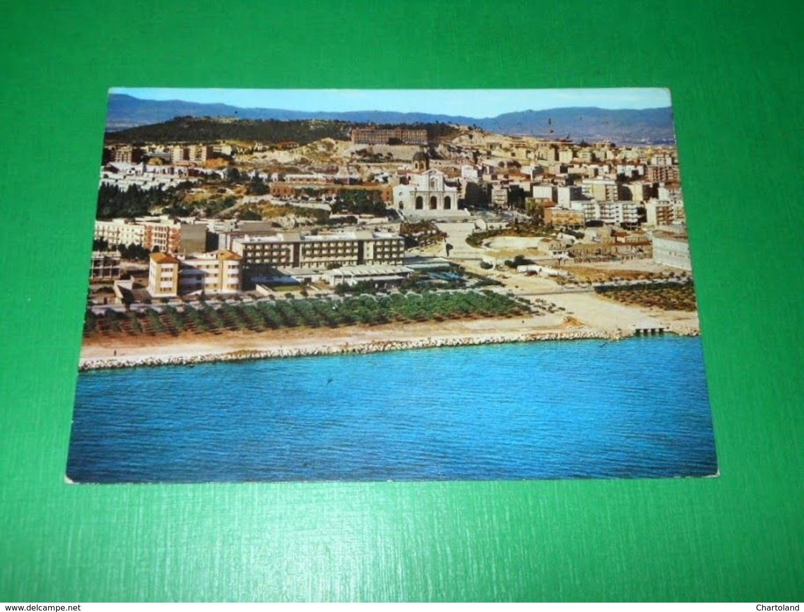 Cartolina Cagliari - Hotel Mediterraneo E Basilica Di N. S. Di Bonaria 1972 - Cagliari