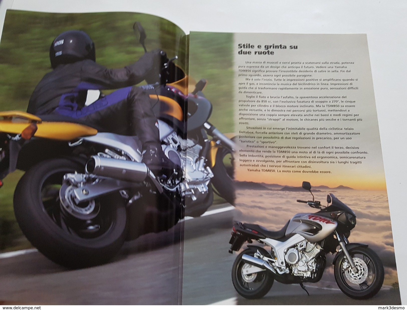 4) Yamaha TDM 850 1996 Depliant Originale Moto - Genuine Brochures - Motorrad Originalprospekt - Moto