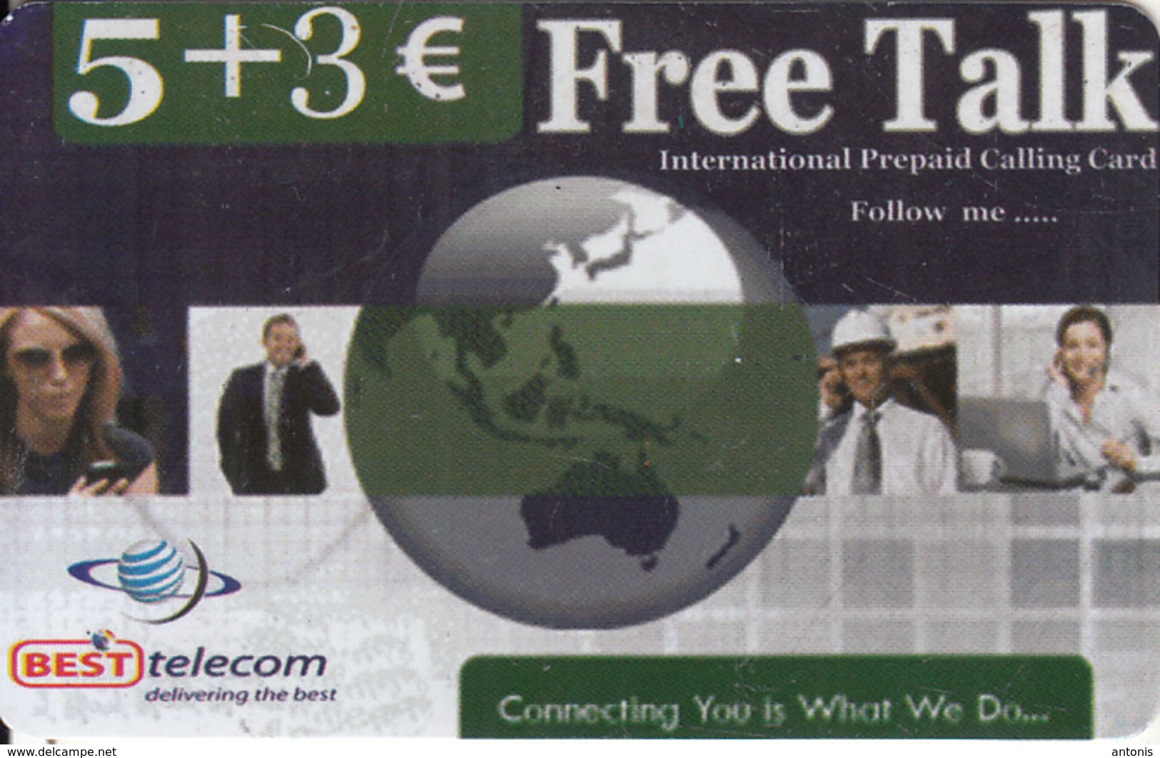 GREECE - Best Telecom Prepaid Card 5+3 Euro, Sample - Greece