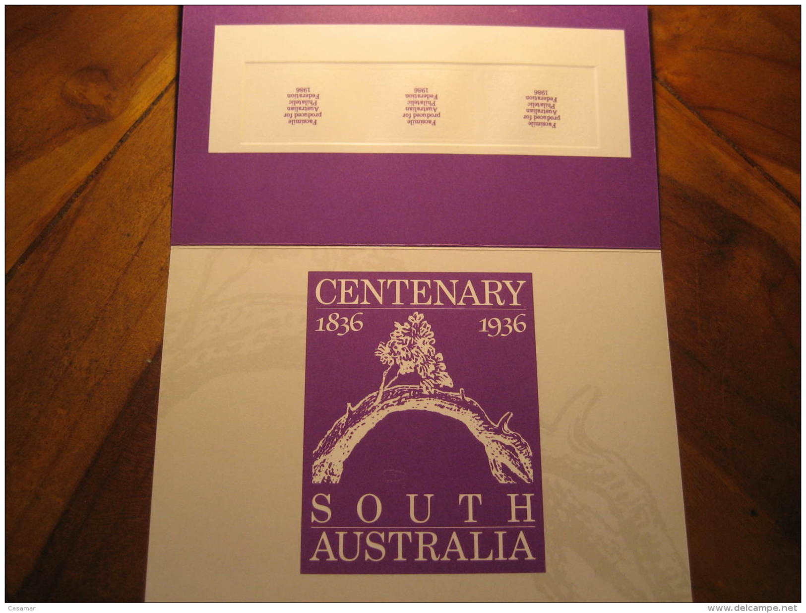 Centenary South Australia 3 Stamps Proof Epreuve Druck Prueba 1986 Australia - Prove & Ristampe