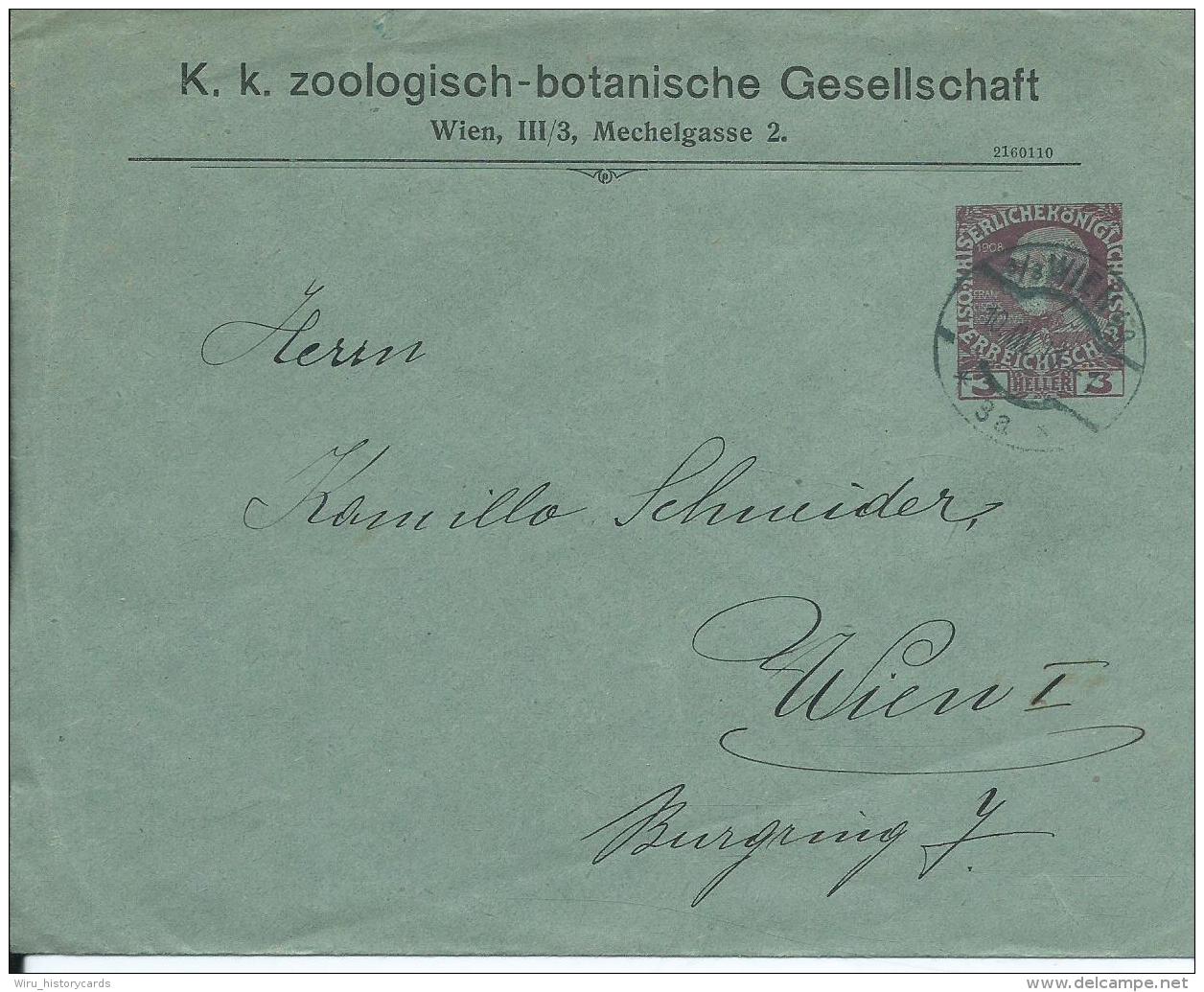 A3  Drucksache  ( K. K. Zoologisch-botanische Gesellschaft  ) Wien Um 1911 - Briefe U. Dokumente