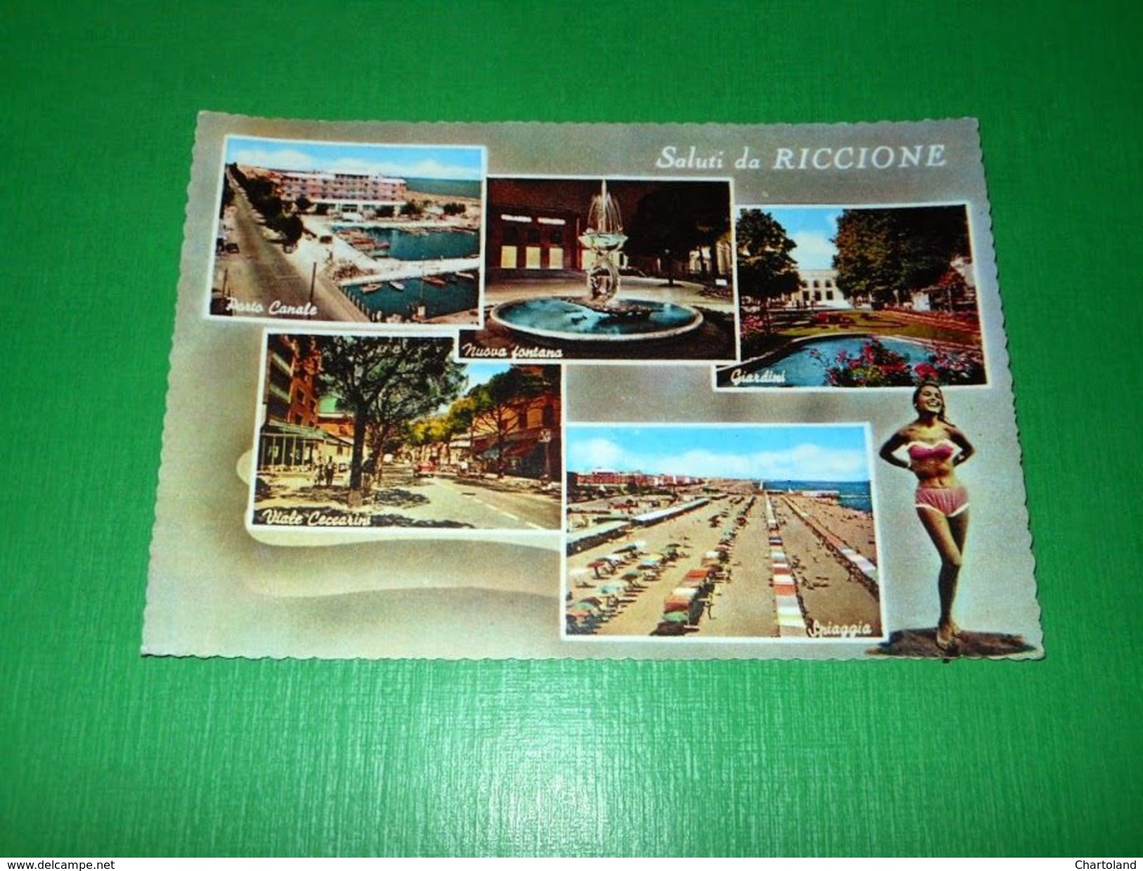 Cartolina Saluti Da Riccione - Vedute Diverse 1959 - Rimini