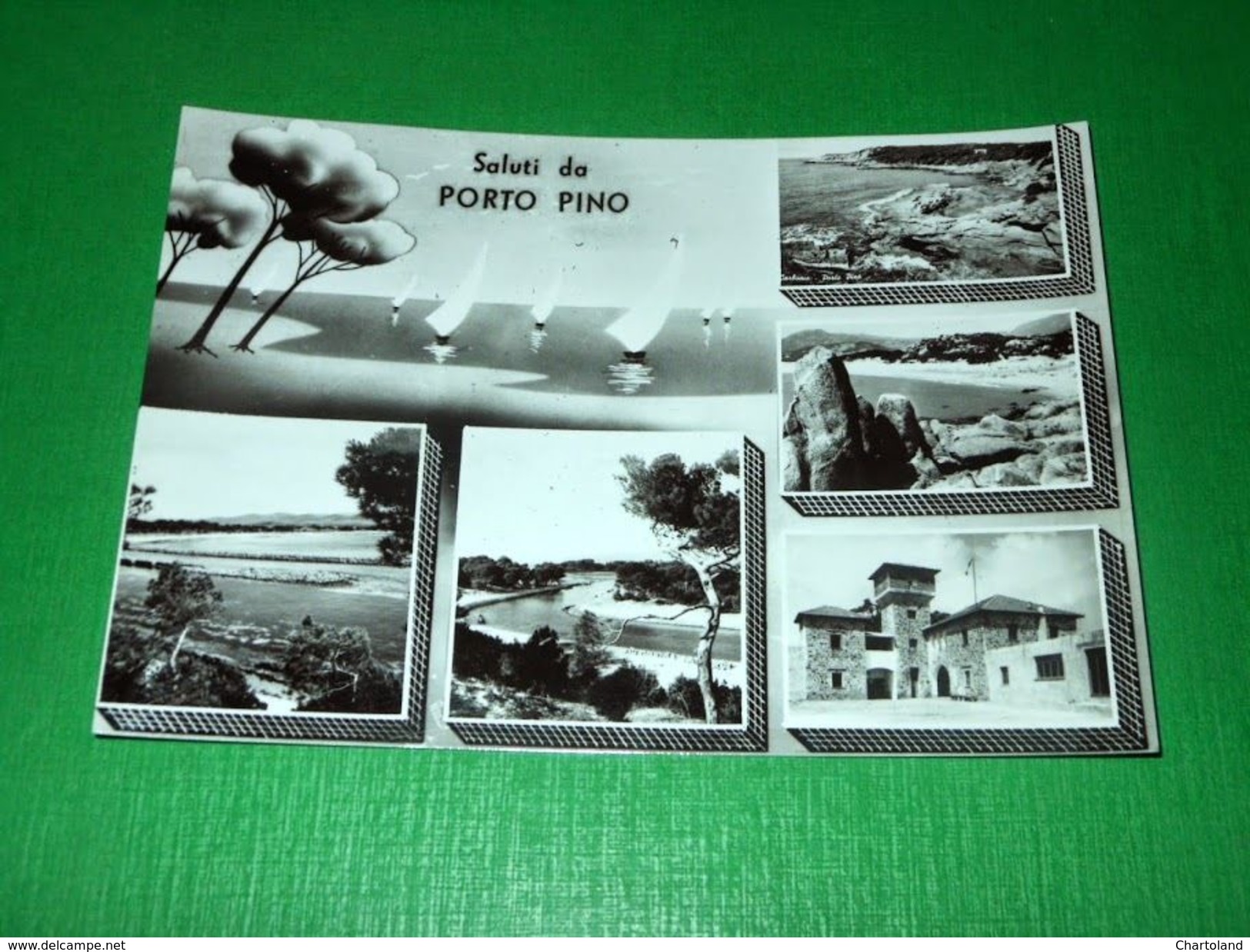 Cartolina Saluti Da Porto Pino - Vedute Diverse 1960 Ca - Cagliari