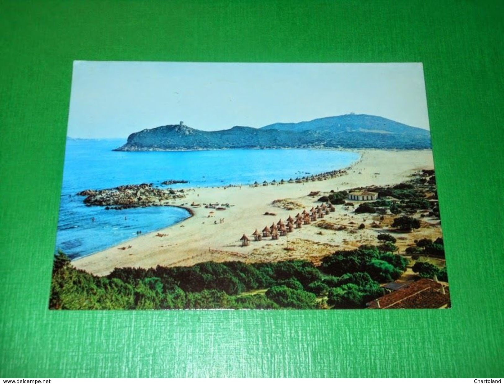 Cartolina Villasimius - Scogliera E Spiaggia De Portu Giuncu 1982 - Cagliari