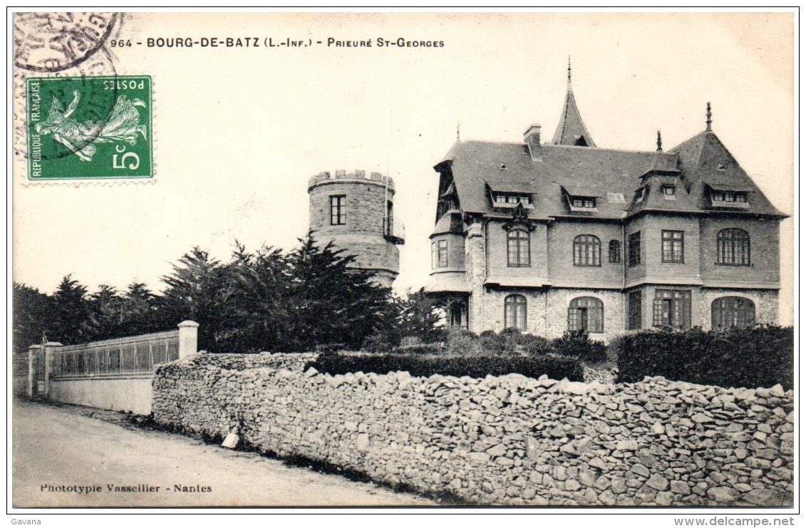 44 BOURG-de-BATZ - Prieuré St-Georges   (Recto/Verso) - Batz-sur-Mer (Bourg De B.)