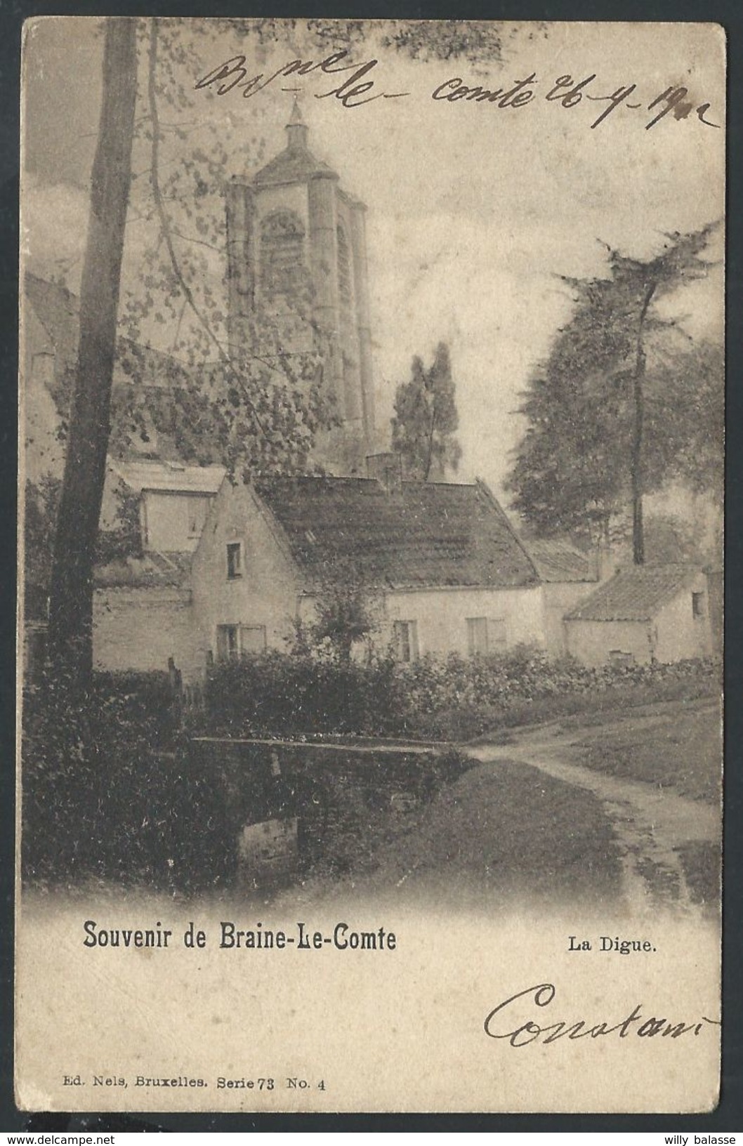 +++ CPA - Souvenir De BRAINE LE COMTE - La Digue - Nels  Série 73 N° 4  // - Braine-le-Comte