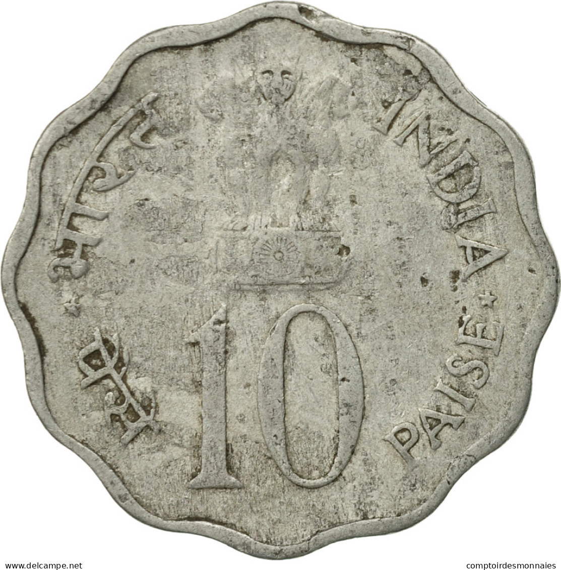 Monnaie, INDIA-REPUBLIC, 10 Paise, 1974, B, Aluminium, KM:27.1 - Inde