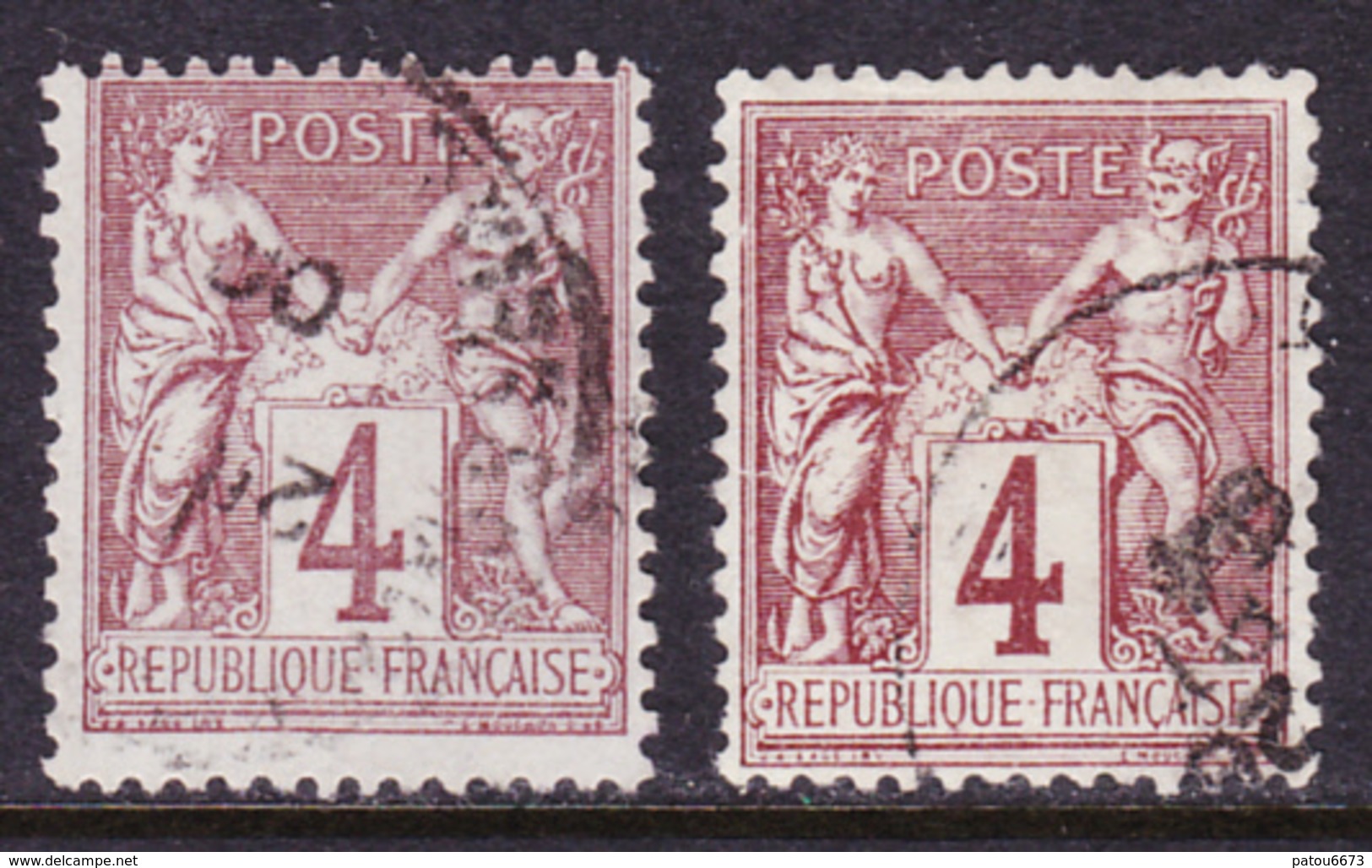 FRANCE 1877-80 Sage ( YT 88 ; Mi 71 ) Perfect Condition 2 Colors - 1876-1898 Sage (Type II)