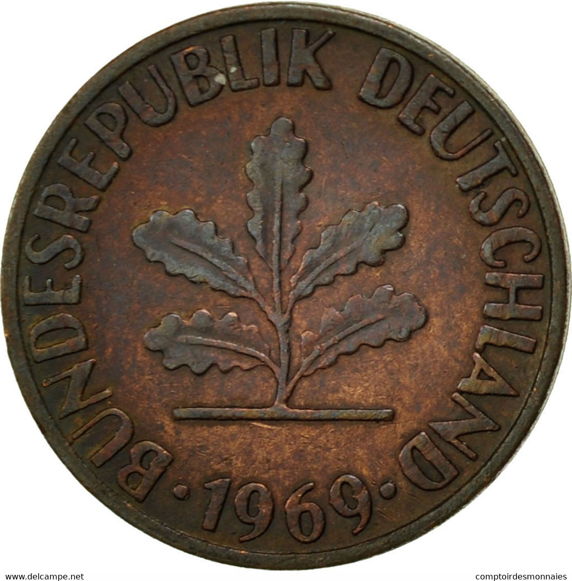Monnaie, République Fédérale Allemande, Pfennig, 1969, Munich, TTB, Copper - 1 Pfennig