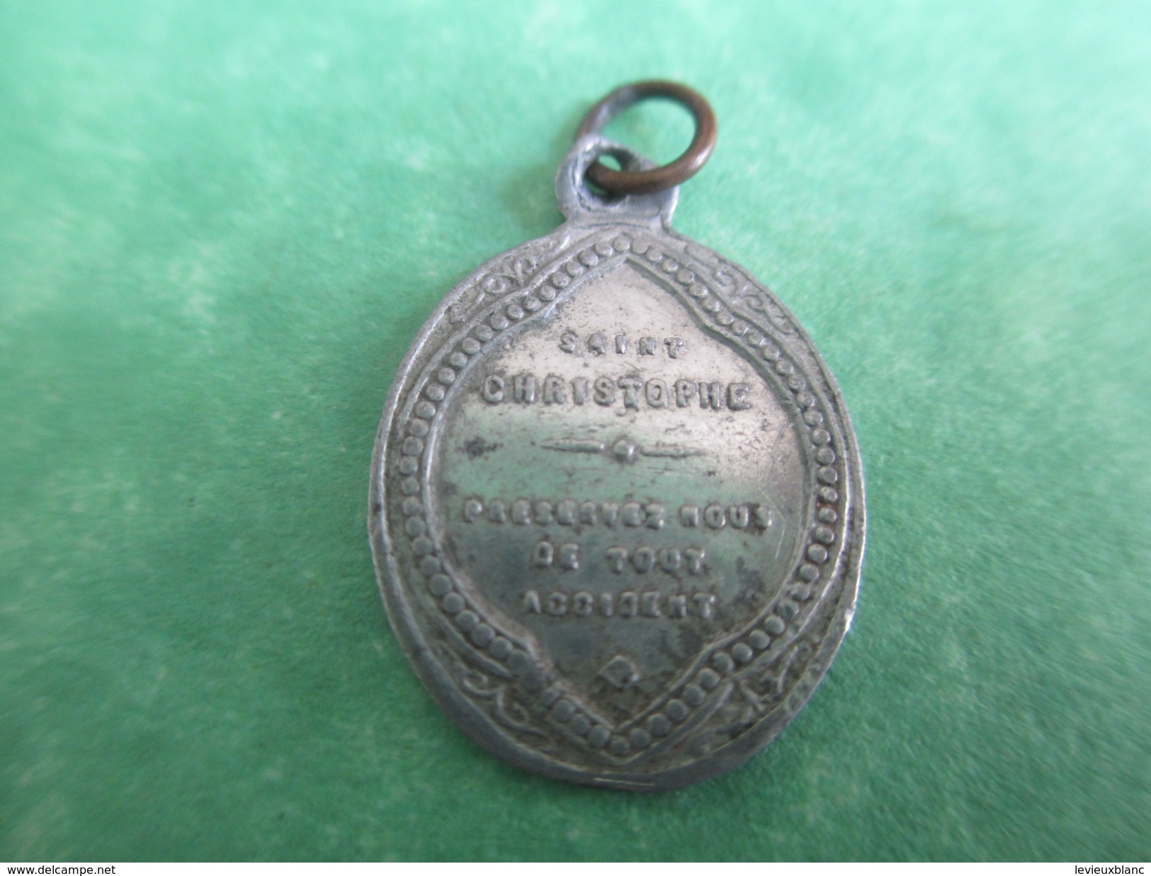 Petite Médaille Religieuse /Saint Christophe , Préservez-nous De Tout Accident/ Début  XXème Siècle CAN382 - Religion &  Esoterik