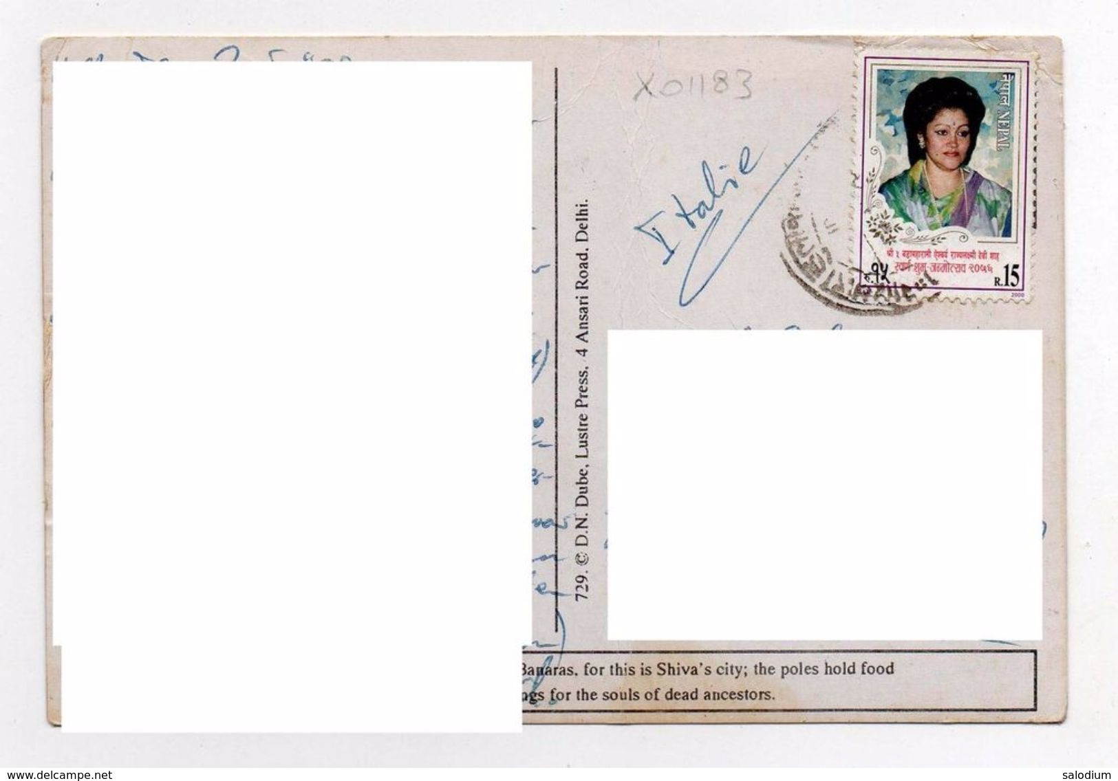 BANARAS NEPAL Storia Postale - XXL Card - Big Format - Nepal