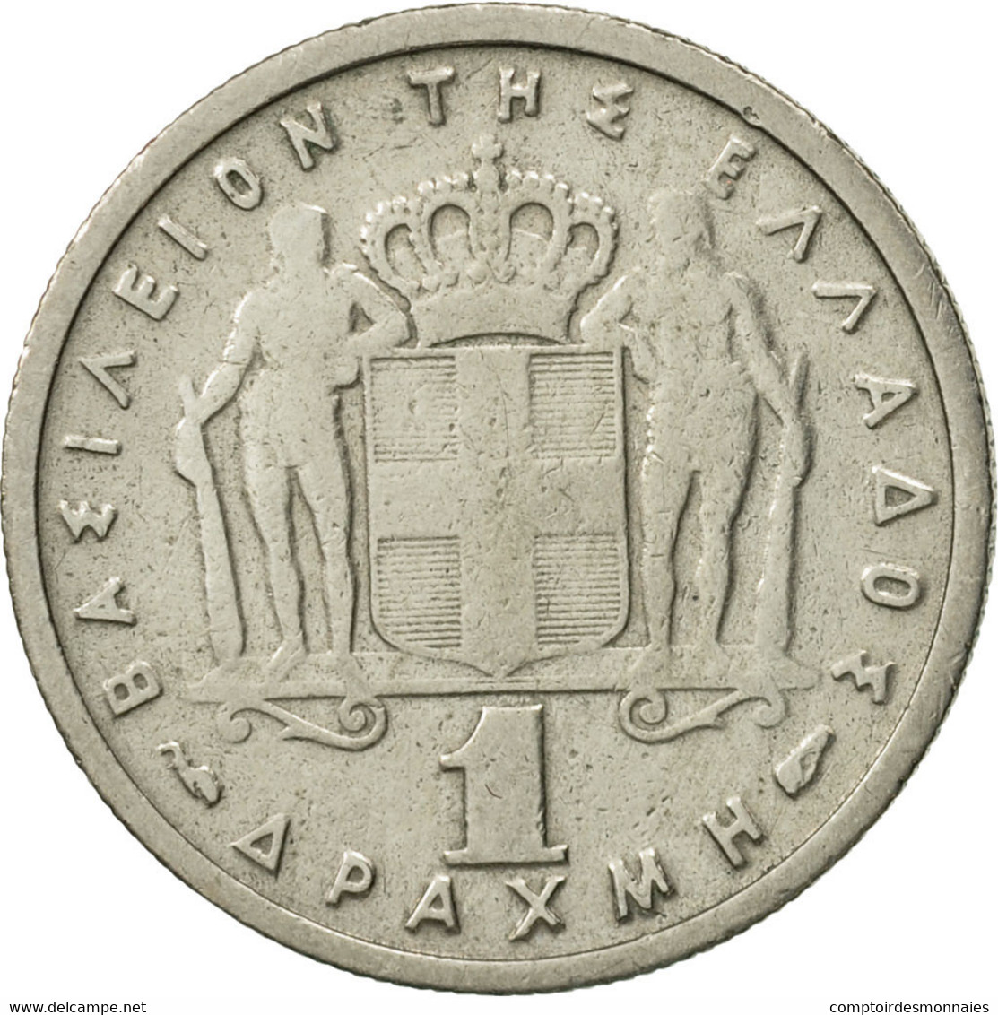 Monnaie, Grèce, Paul I, Drachma, 1954, TB+, Copper-nickel, KM:81 - Grèce