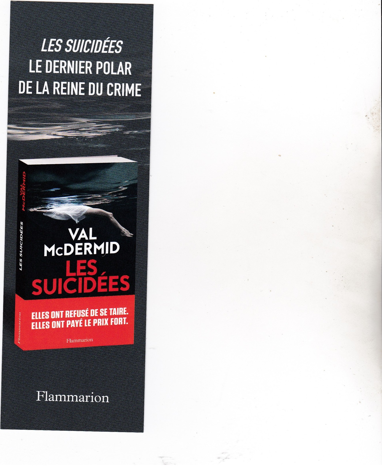 MARQUE PAGES UNE VICTIME IDEALE PAR MCDERMID - Marque-Pages