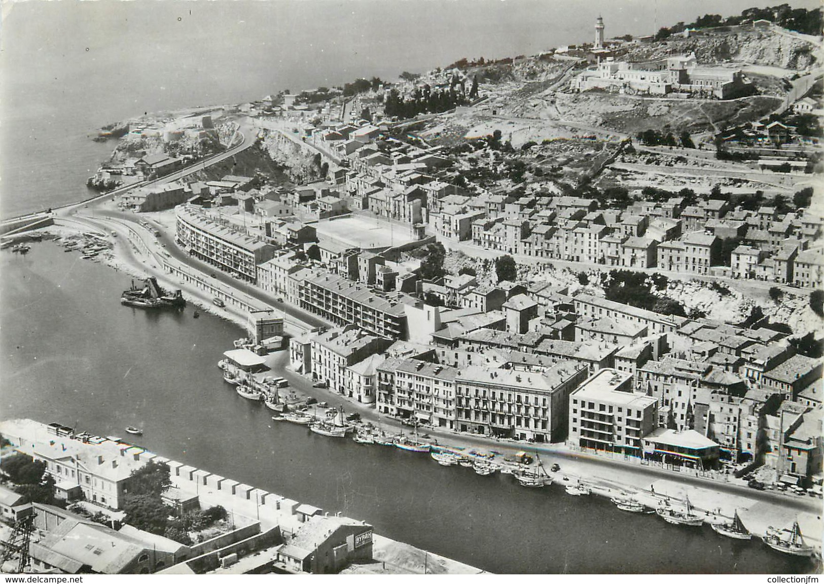 / CPSM FRANCE 34 "Sète, Vue Générale Aérienne Sur La Corniche" - Sete (Cette)