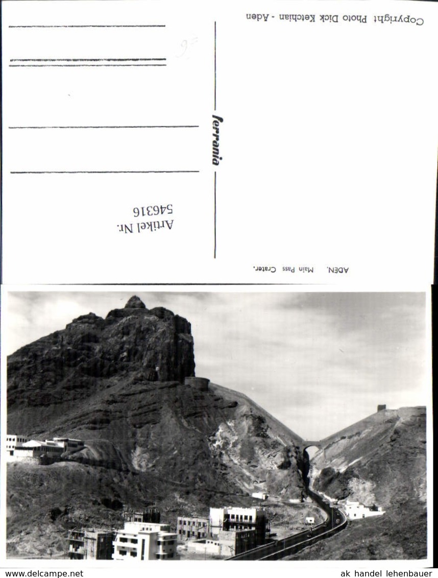 546316,Africa Yemen Jemen Aden Main Pass Crater Krater - Ohne Zuordnung