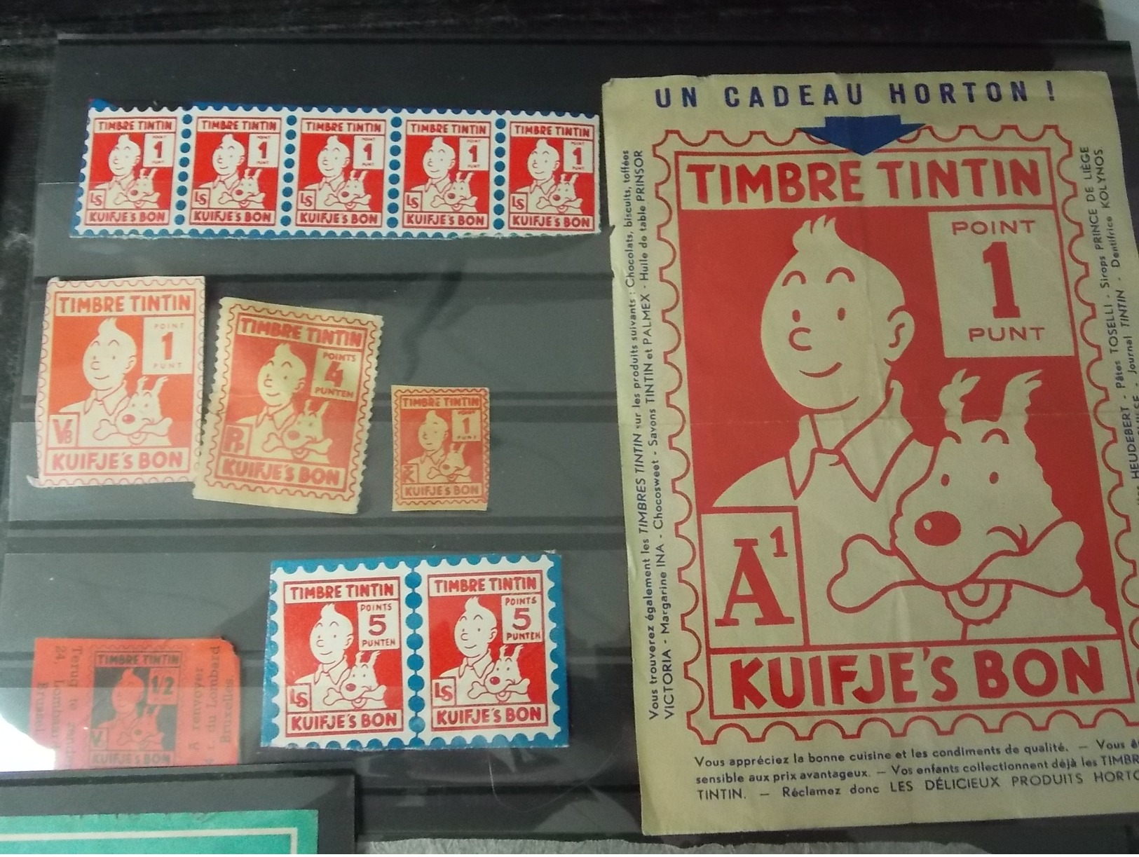 TINTIN KUIFJE - Belle Collection - Bon - Vignette - Timbre Tous Différents !! Kuifje's Bon A VOIR - Collections