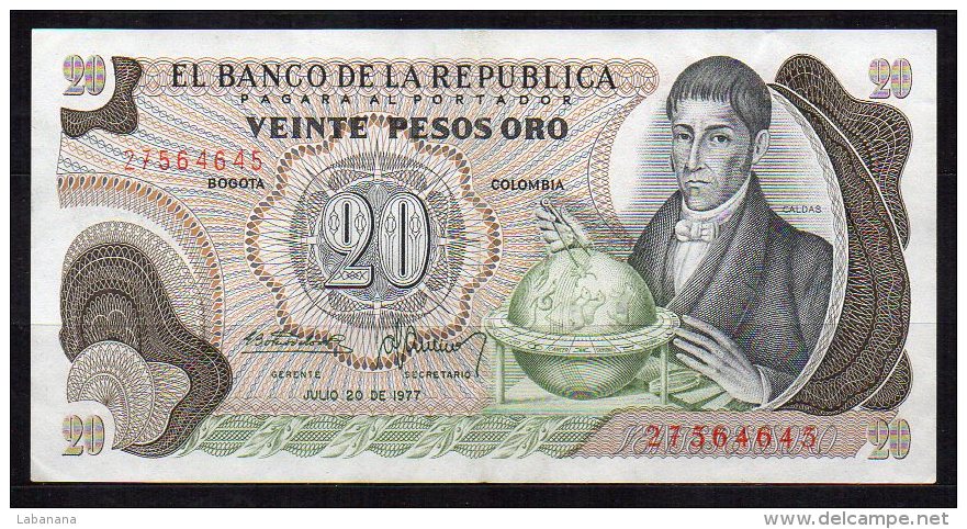 550-Colombie Billet De 20 Pesos Oro 1977 - 275 - Colombie